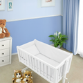 Baby Bedding Set 6pc 70x80 fit crib Duvet Sheet - White