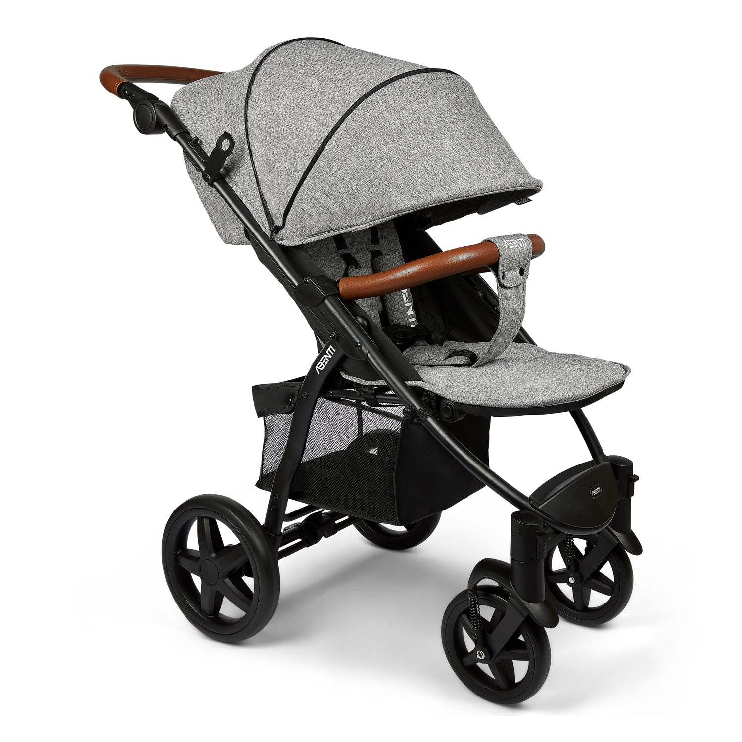 Pushchair Abenti Arezzo Pram Stroller Buggy Footmuff Rain Cover Baby Compact Grey