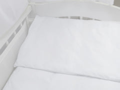 Baby Cot Bedding Set 6Pc Fit Cot bed 140x70cm White - MyHappy Baby
