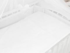 Baby Cot Bedding Set 6Pc Fit Cot bed 140x70cm White - MyHappy Baby