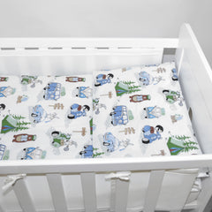 Baby Cot Bedding Set 3Pc Fit Cot 120x60cm Camping - MyHappy Baby