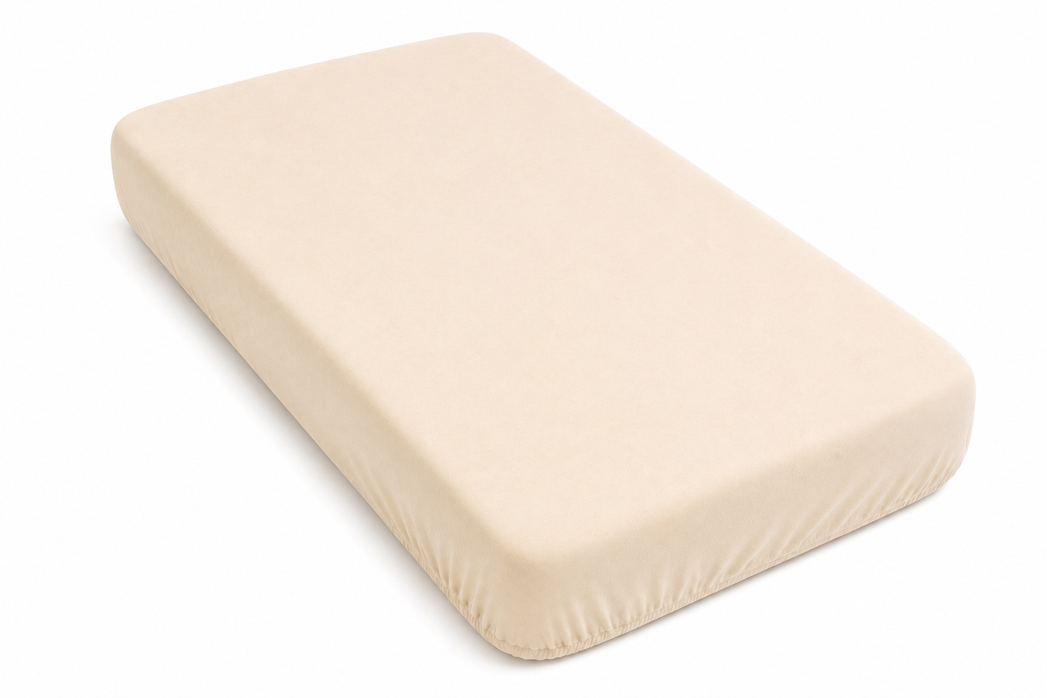 2PC Baby Jersey Organic 100% Cotton Fitted Sheet for Travel Cot Mattress 95x65cm (Beige)
