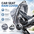 Baby Car Seat Rain Cover Clear Waterproof PVC Infant Carrier Rainhood with Ventilation Opening