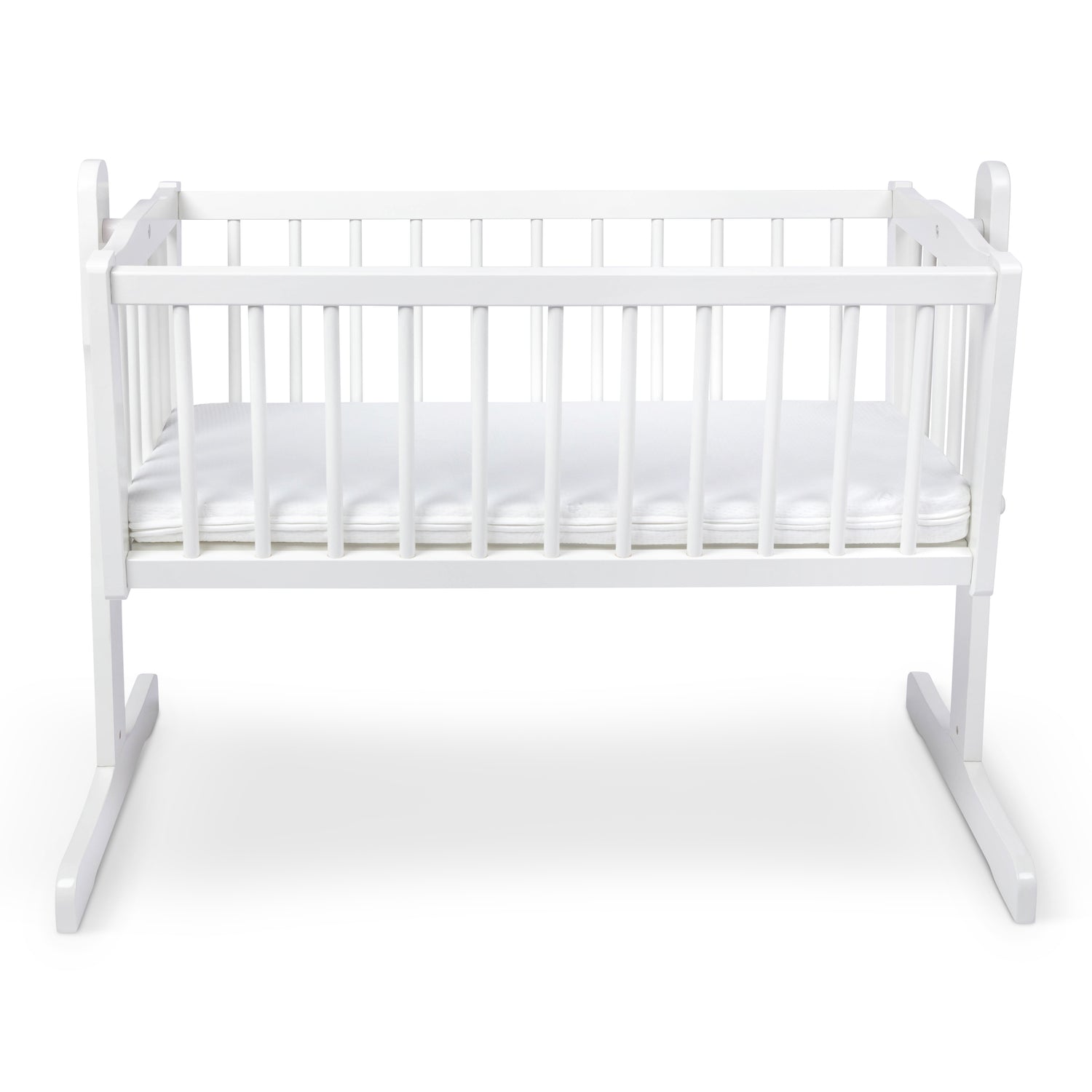 BABYMAM Wooden Rocking Crib Lula 90x40 cm – Baby Cradle with Swing & Locking Mechanism, Free Mattress.