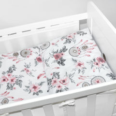 Baby Cot Bedding Set 5Pc Fit Cot 120x60cm Dream Catcher Peach - MyHappy Baby