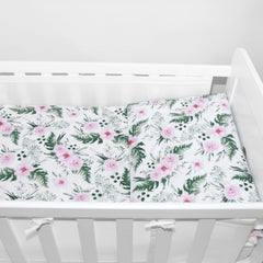 Baby Cot Bedding Set 3Pc Fit Cot 120x60cm Garden Flowers - MyHappy Baby