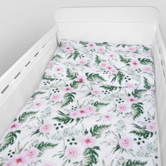 Baby Cot Bedding Set 3Pc Fit Cot 120x60cm Garden Flowers - MyHappy Baby