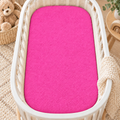 Terry Towelling Fitted Sheet 90X40cm Nursery Baby Crib/Cradle/ Soft/ Frotte Pink