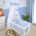 Canopy Holder Pole Bar Drape Mosquito Net With Ribbon Crib/Cradle Ladder Blue