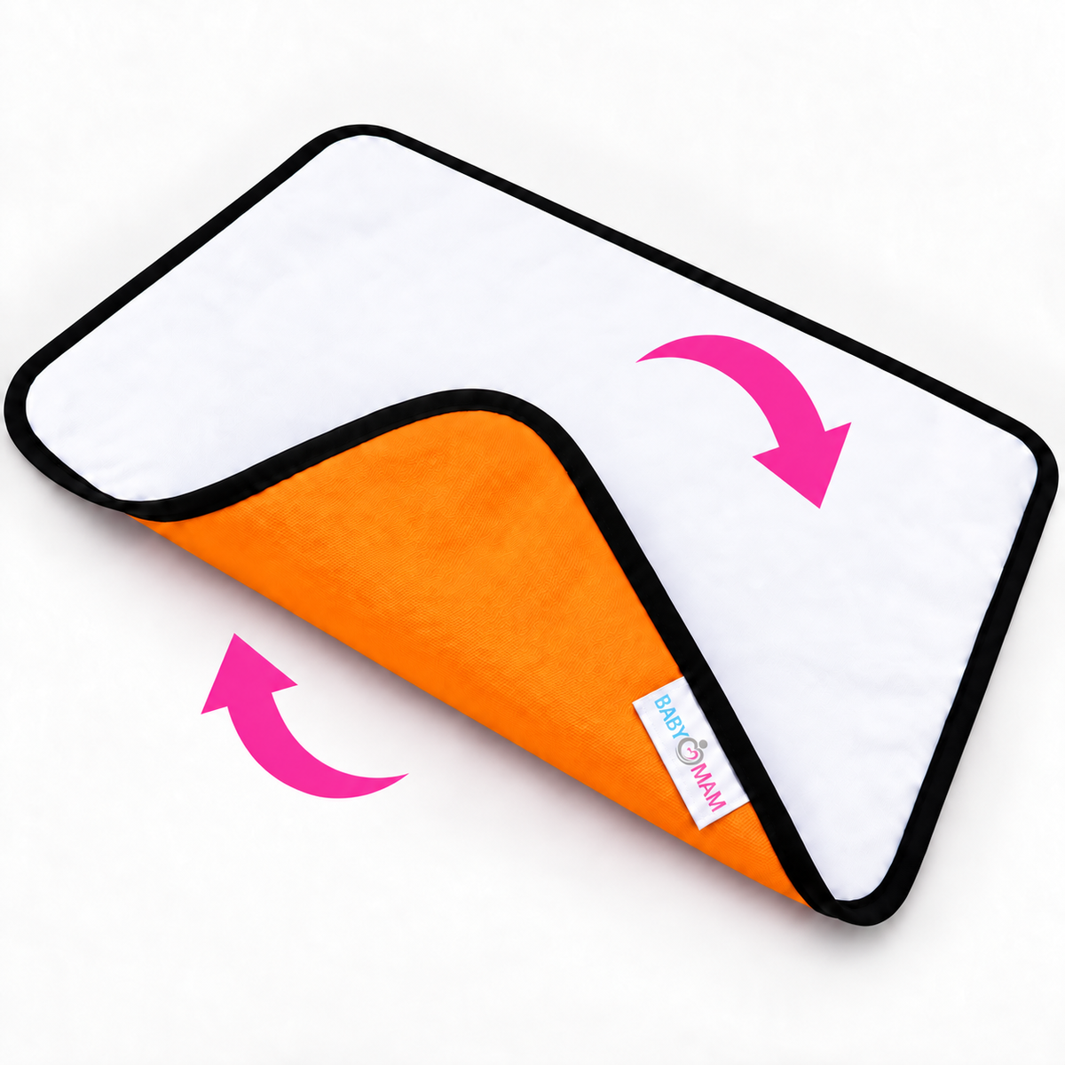 Portable Baby Changing Mat  Waterproof, Reversible & Foldable Travel Nappy Changing Pad (Orange)