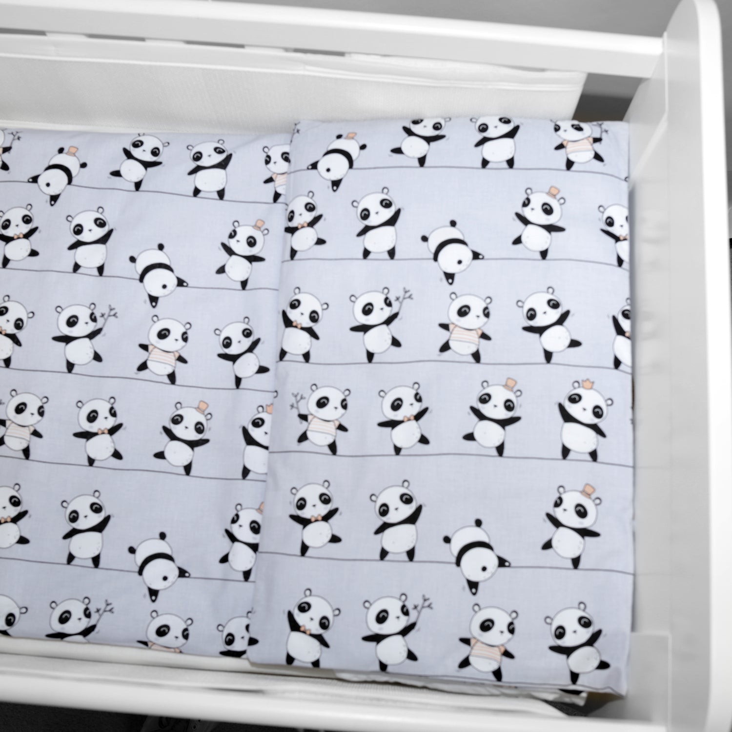 Baby Cot Bedding Set 6Pc Fit Cot bed 140x70cm Little Panda