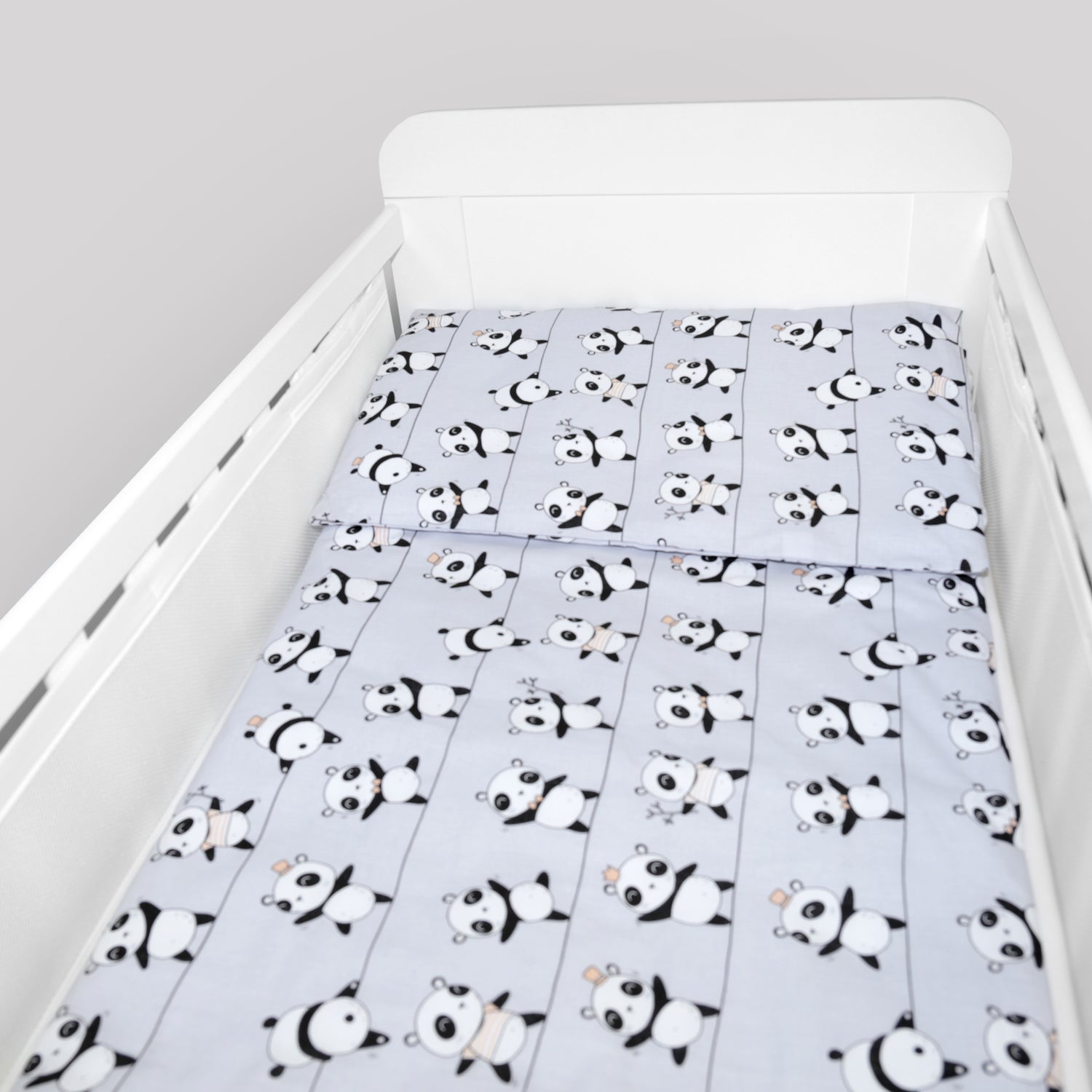Baby Cot Bedding Set 6Pc Fit Cot bed 140x70cm Little Panda