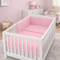 Baby 3Pc Bedding Set 100% Cotton Pillow Duvet Bumper Fit Cot 120x60cm Pink