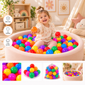100 Plastic Balls for Foam Pool Non Toxic, Phthalate & BPA Free Indoor, Outdoor  Toddler Baby Kids Girls Boys Play Round