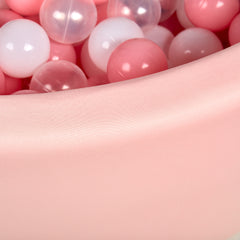Pool Ball Pit with 200 Balls Soft Foam Toddler Baby Kids Girls Boys Play Round Pool Playpen Removable Cover - Pink - MyHappy Baby