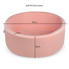 Pool Ball Pit with 200 Balls Soft Foam Toddler Baby Kids Girls Boys Play Round Pool Playpen Removable Cover - Pink - MyHappy Baby