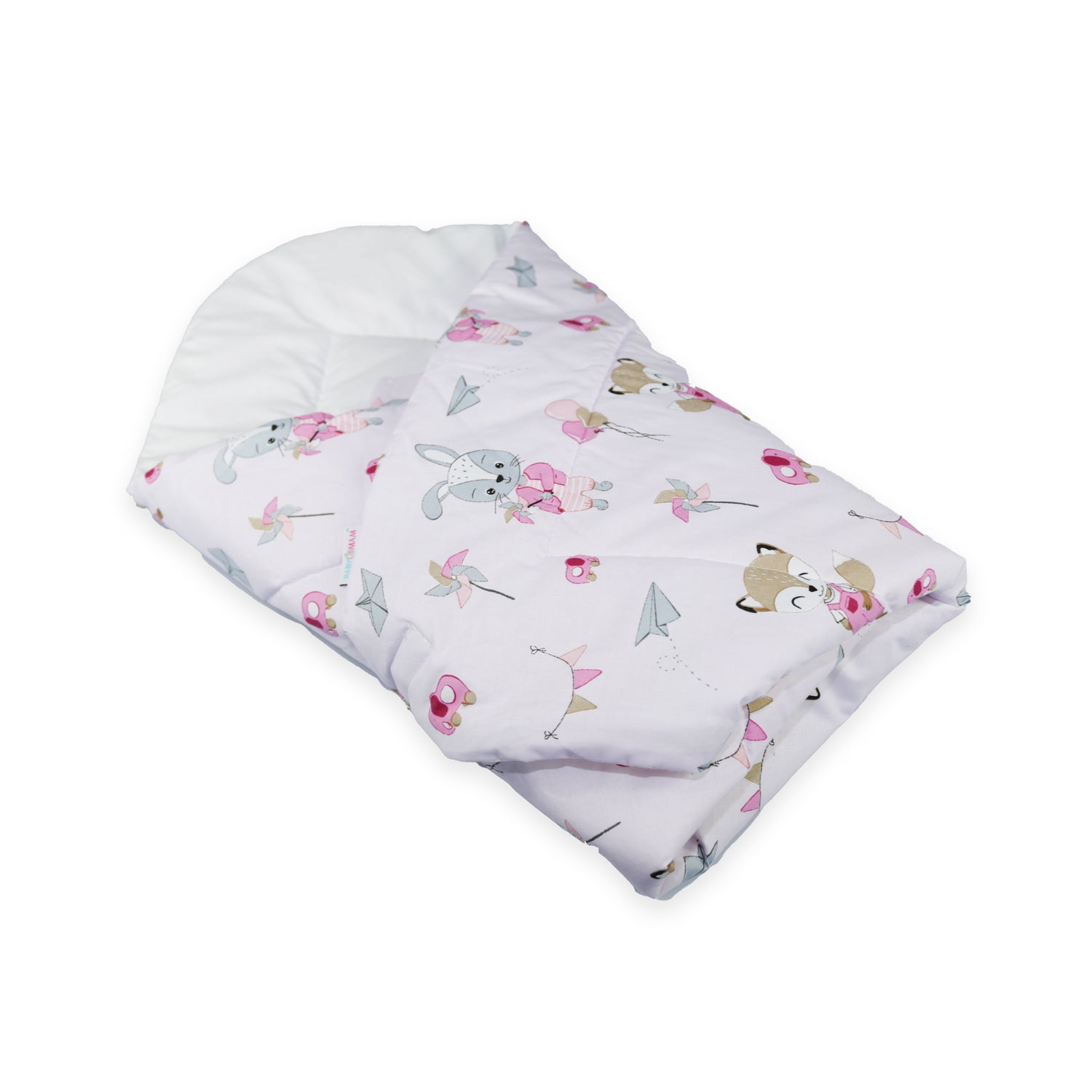 Baby Swaddle Wrap Newborn Blanket Cotton Sleeping Bag Fox and Rabbit