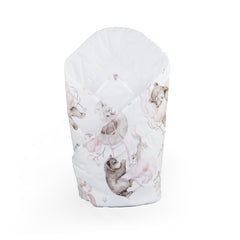 Baby Swaddle Wrap Newborn Blanket Cotton Sleeping Bag Pink Bears - MyHappy Baby