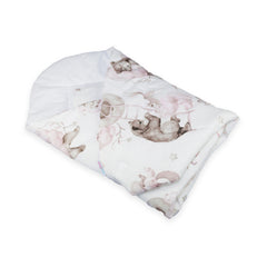 Baby Swaddle Wrap Newborn Blanket Cotton Sleeping Bag Pink Bears - MyHappy Baby