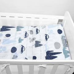 Baby Cot Bedding Set 5Pc Fit Cot 120x60cm Retro Cars - MyHappy Baby