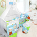 Baby Cot Bedding Set 14Pc Fit Cot 120x60cm Sheep Turquiose