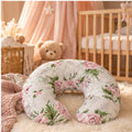 Baby Feeding Pillow + Removable Cover Cotton Newborn Peony and Butterflies