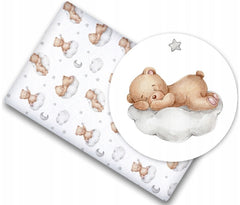 Fitted Sheet 120x60cm 100% Cotton for Baby Cot Clouds - MyHappy Baby