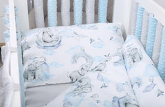 Double-sided Rail Cot Slat Cover Wrap Protector 4Pc Blue - MyHappy Baby