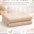 Cellular Baby Blanket 90x70 cm, Safe Nights, Organic 100% Cotton, Pack of 2, Breathable Newborn Blanket, Soft Nursery, Baby Bedding (Beige)