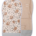 Universal Seat Liner Pushchair Double Sided Soft Pram Cotton Buggy Stroller  Beige/ My Friend Teddy Bear
