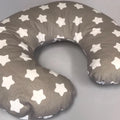 Baby Feeding Pillow Cotton Newborn Big white on Grey
