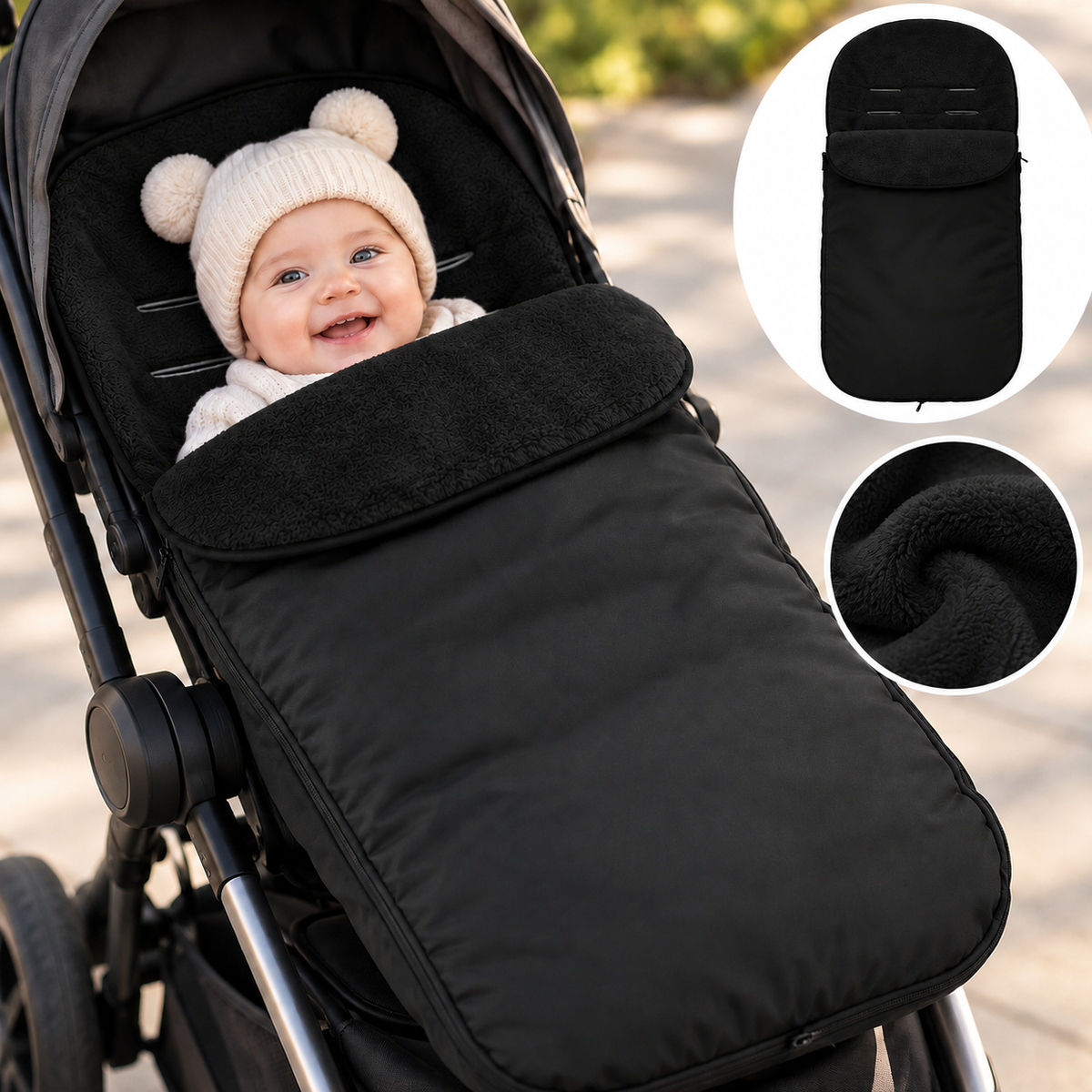 Universal Footmuff Black/ Black