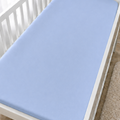100% cotton fitted sheet for cot 120x60cm nursery baby soft plain style Blue
