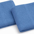 Cellular Baby Blanket 90x70 cm, Safe Nights, Organic 100% Cotton, Pack of 2, Breathable Newborn Blanket, Soft Nursery, Baby Bedding (Blue)