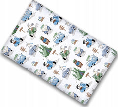 Fitted sheet 100% cotton printed design for baby crib 90x40cm Camping - MyHappy Baby