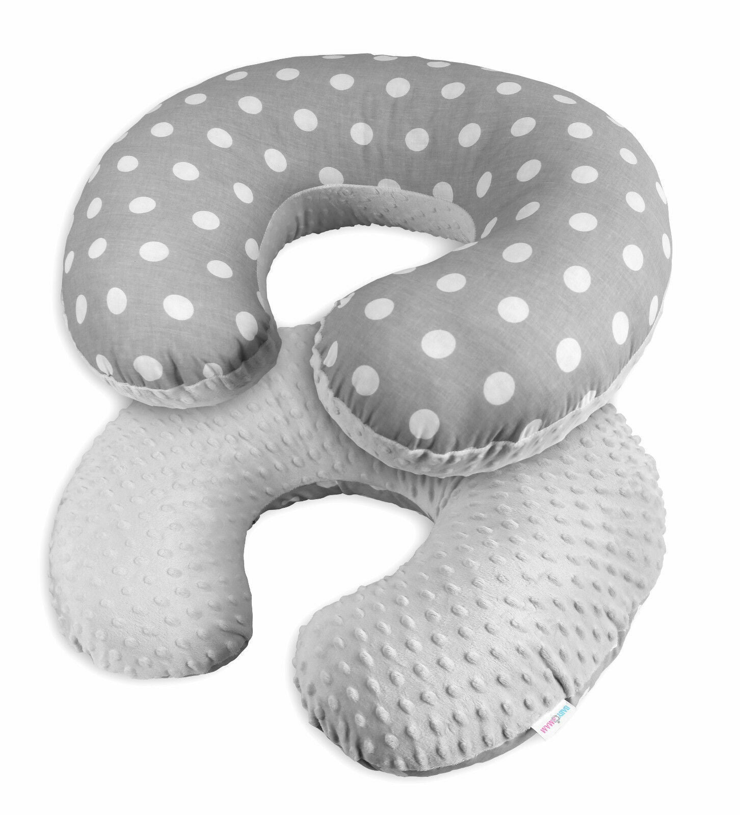 Baby Feeding Pregnancy Pillow Cover Newborn Nursing Dimple Grey/ Dots grey