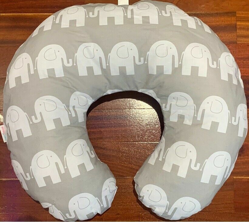 Baby Breast Feeding Pillow Pregnancy Nursing Maternity Cotton Elephants Grey