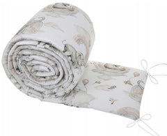 Padded Bumper To Fit Baby Cot Bed All-Round Cotton 420cm Elephant in the Cloud - MyHappy Baby