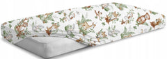 Fitted sheet 100% cotton printed design for baby crib 90x40cm Animals in the Forest - MyHappy Baby