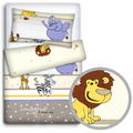 Baby Bedding Set 3pc fit Crib 70x80cm Bumper 260cm Cotton Safari Beige