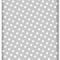 Junior Bed Fitted Sheet Cotton Mattress 160x80cm  Big white stars with grey