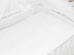 Baby Cot Bedding Set 9pc Fit Cot Bed 140x70cm White - MyHappy Baby
