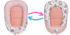 Baby 6pc Double Sided Soft Cocoon Infant Nest Bed Cushion Dreamland/ Dots Pink - MyHappy Baby
