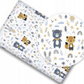 90x40 100% cotton fitted sheet printed design for baby crib Forest Friends
