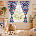 Nursery Curtains for Babies & Toddler's Bedroom Football
