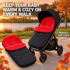 Universal Baby Footmuff for Pushchair & Stroller Warm Fleece Lining, Water-Resistant, 2-in-1 Cosy Toes - MyHappy Baby