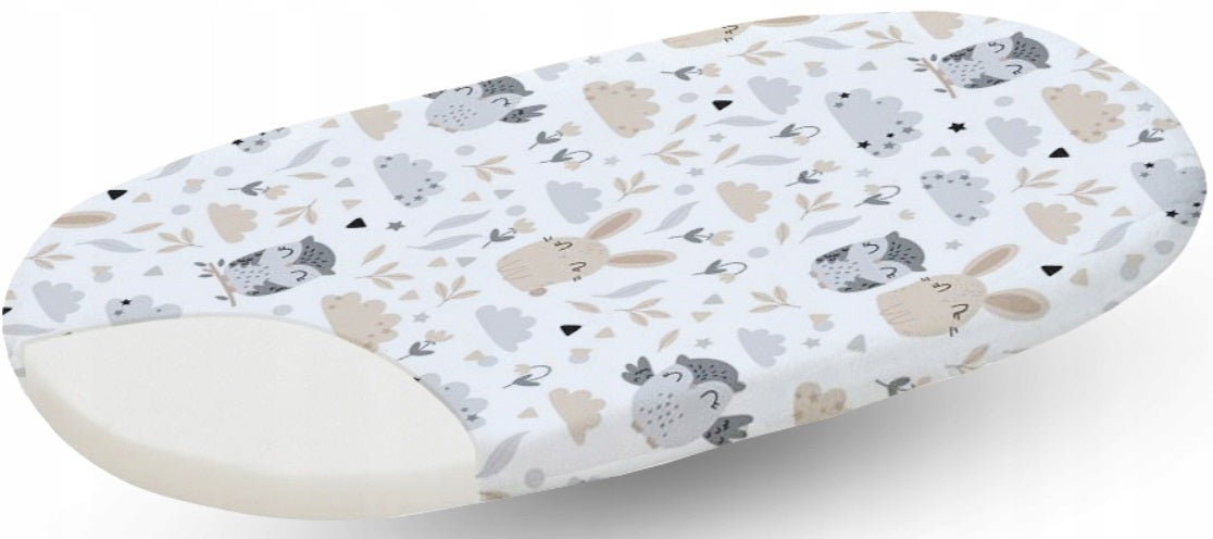 80x38cm Fitted Sheet for Baby Moses Basket Pram 100% Cotton Forest Friend