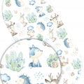 80x38cm Fitted Sheet for Baby Moses Basket Pram 100% Cotton Wolf in the Forest