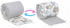 3Pc 120x90cm Baby Bedding Set Duvet Animals in the Forest/ Dots Grey - MyHappy Baby