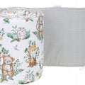 3Pc 120x90cm Baby Bedding Set Duvet Animals in the Forest/ Dots Grey